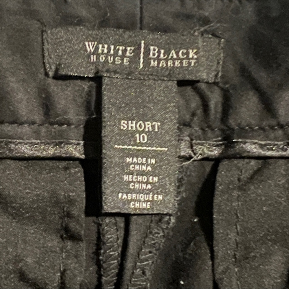 WHITE HOUSE BLACK MARKET Black Shorts, Size 10 - Picture 7 of 8
